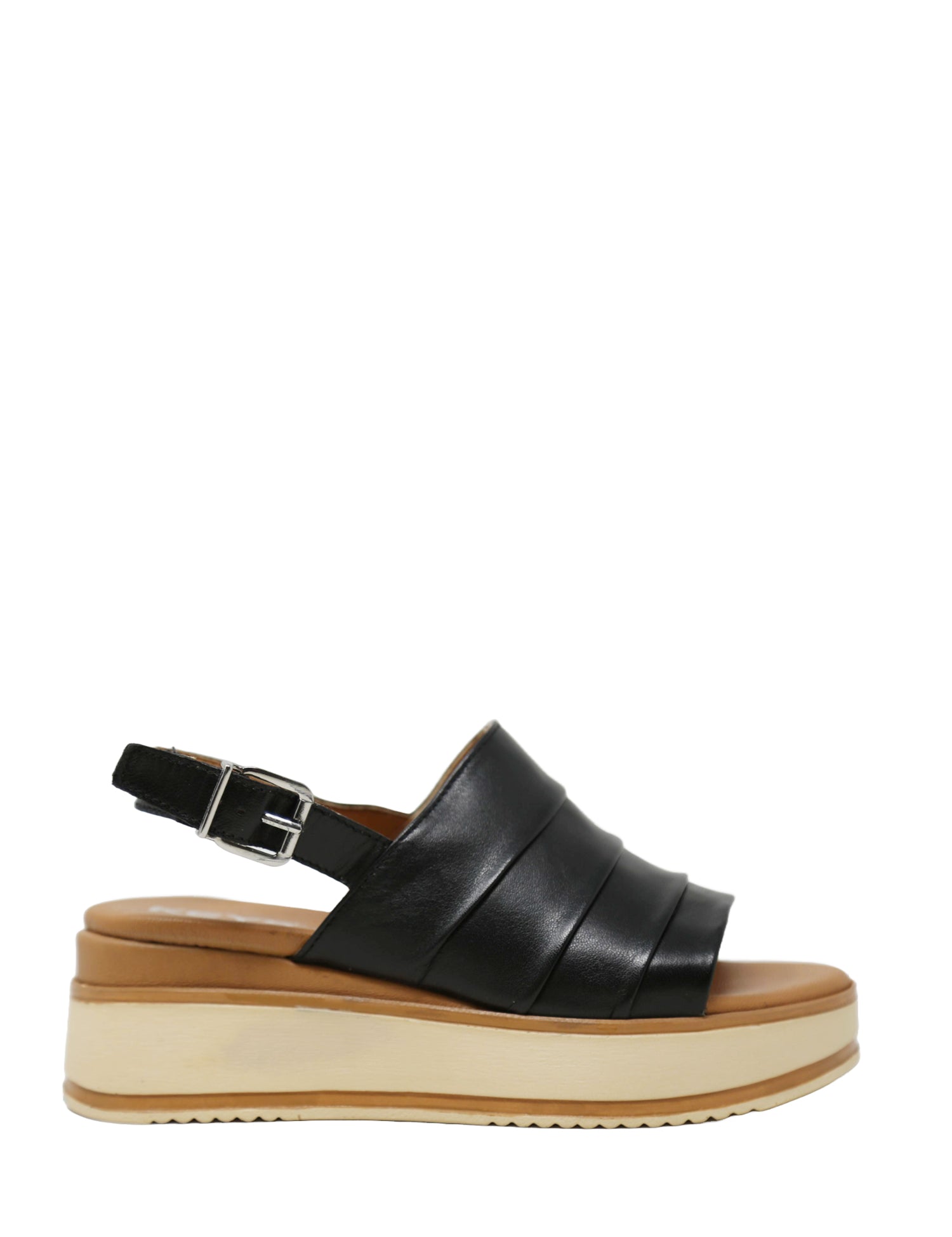 Sandali zeppa Nero Keys