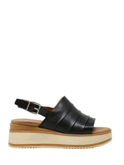 Sandali zeppa Nero Keys