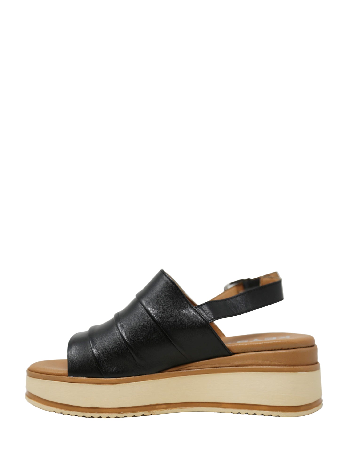 Sandali zeppa Nero Keys