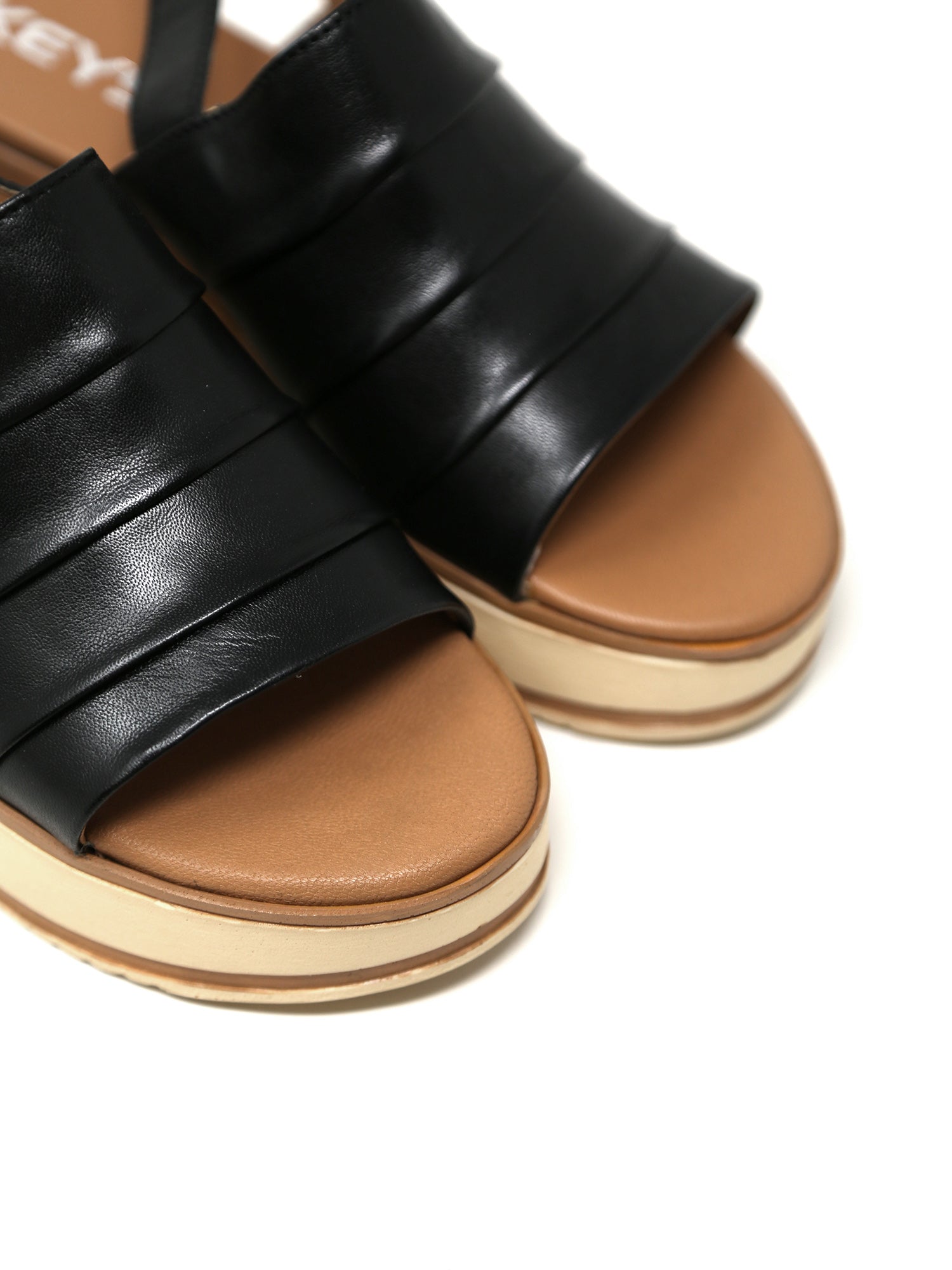 Sandali zeppa Nero Keys