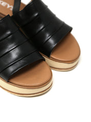 Sandali zeppa Nero Keys