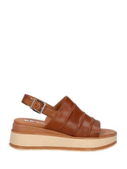 Sandali zeppa Cuoio Keys