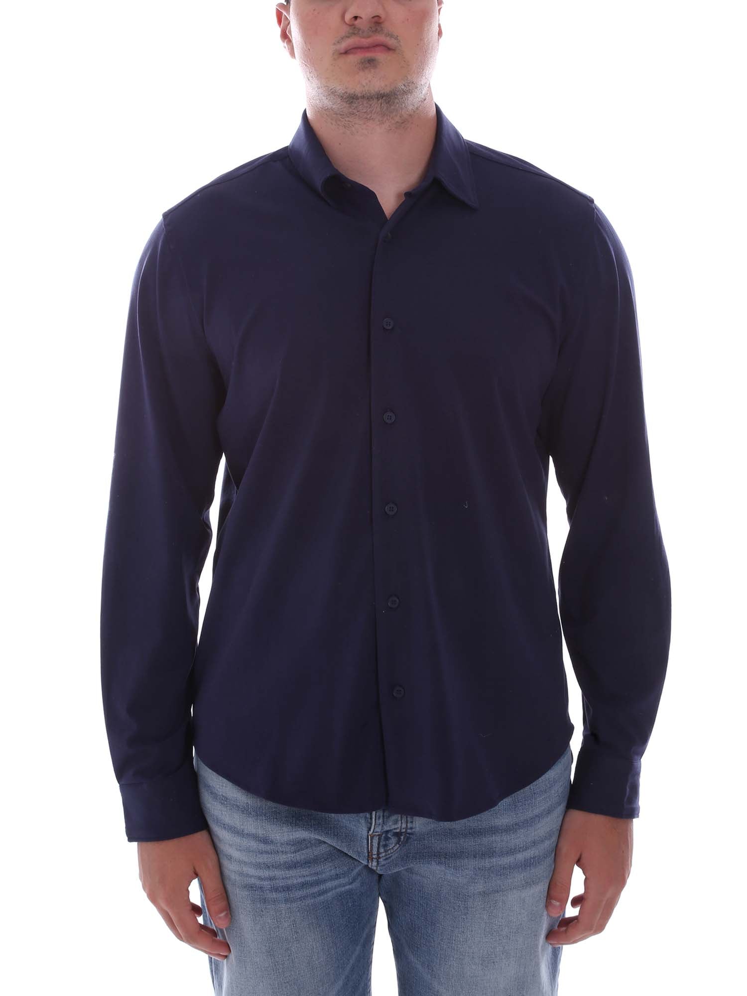 Camicie Blu Scuro Borgoni Milano