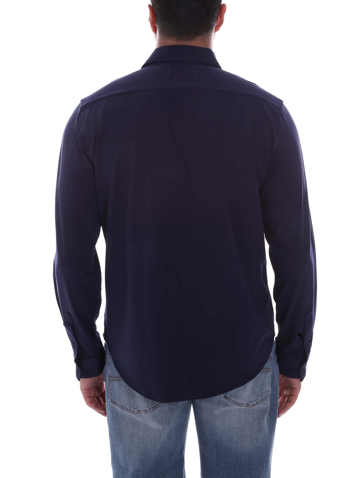 Camicie Blu Scuro Borgoni Milano