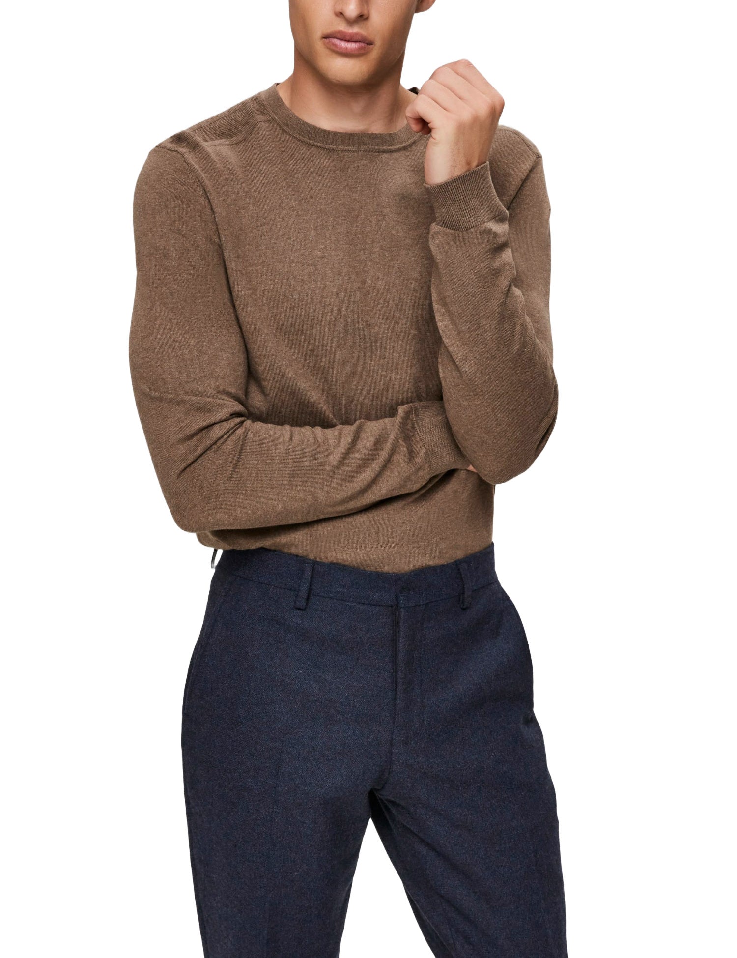 Maglioncini Marrone Selected Homme Black