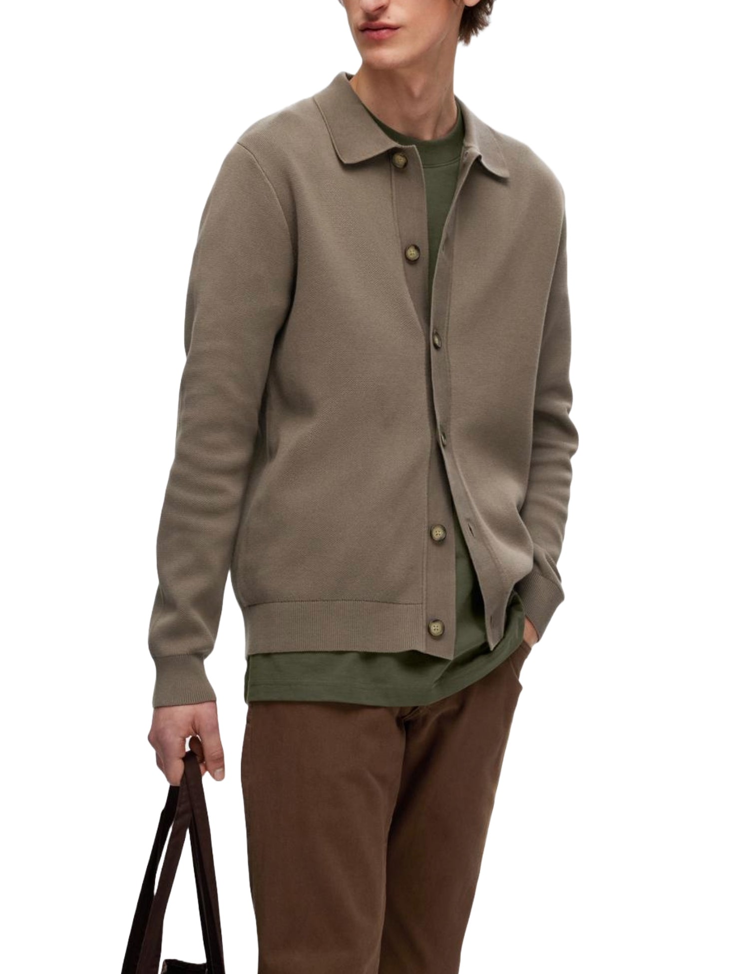 Cardigan Tortora Selected Homme Black