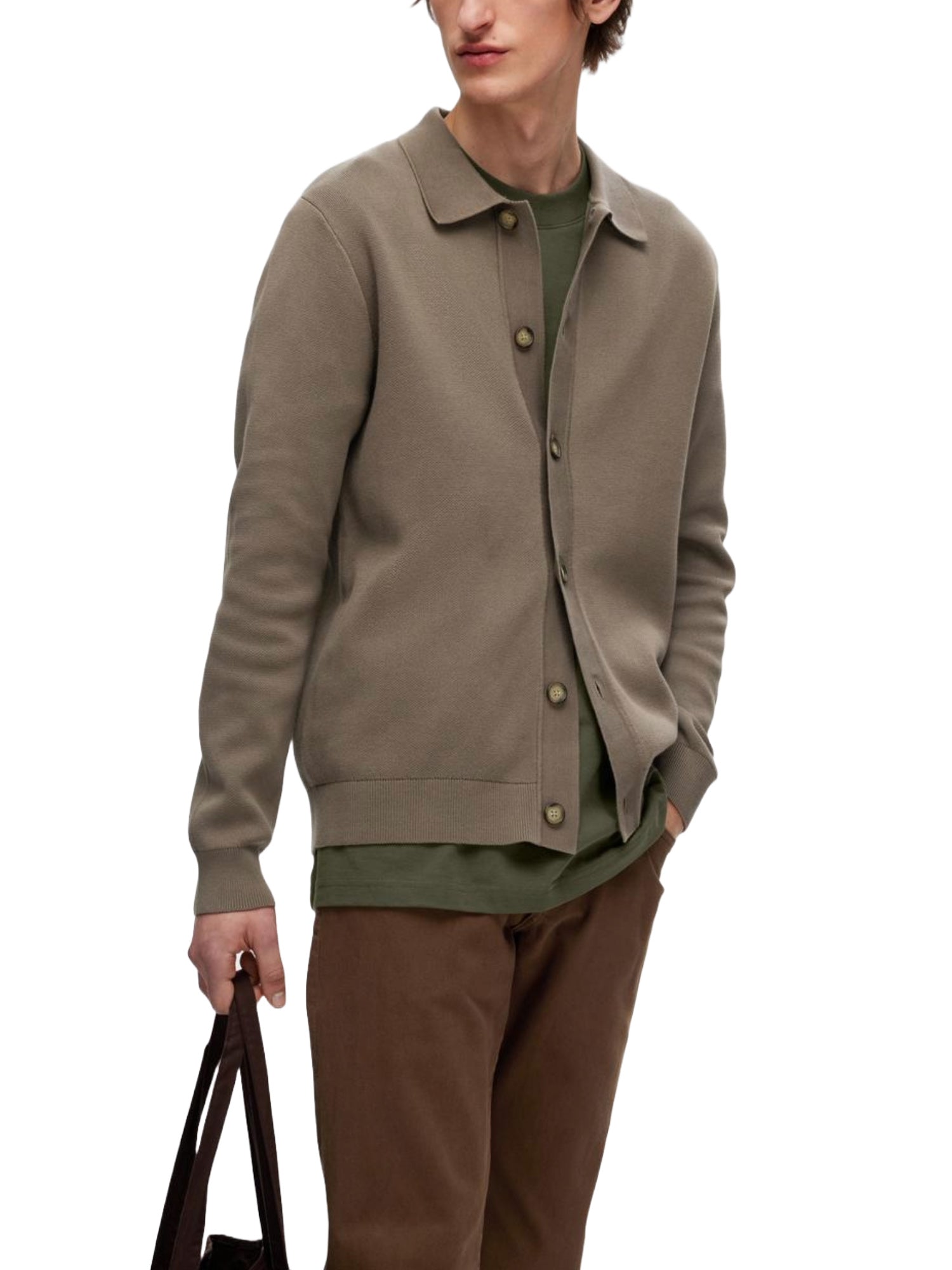 Cardigan Tortora Selected Homme Black