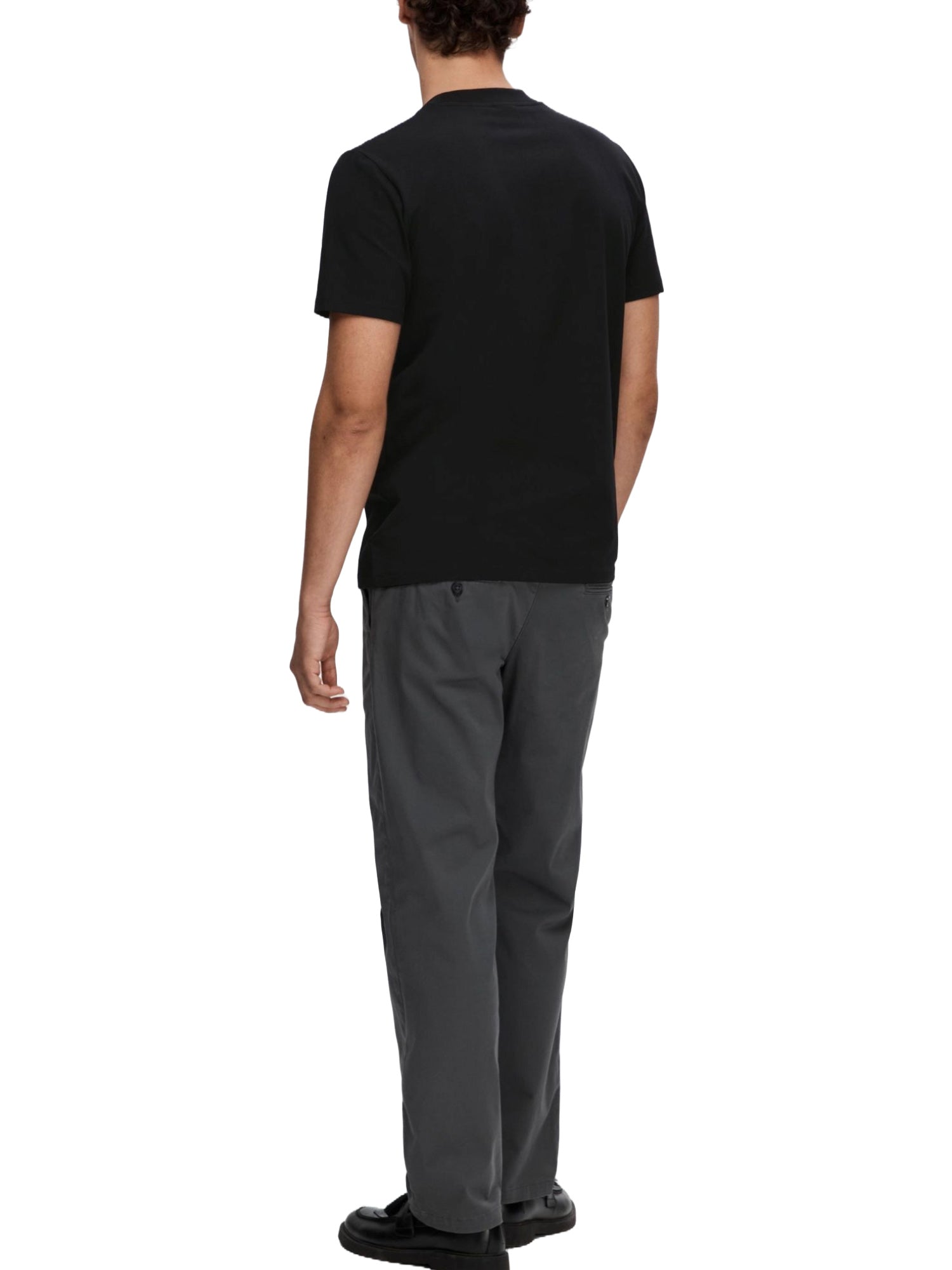 T-shirt Nero Selected Homme Black