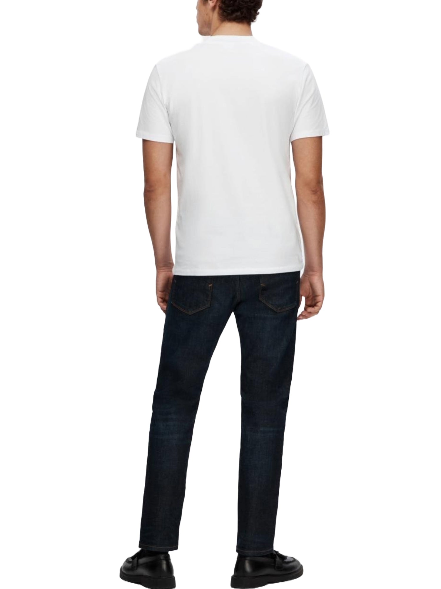 T-shirt Bianco Selected Homme Black