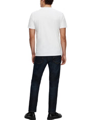 T-shirt Bianco Selected Homme Black