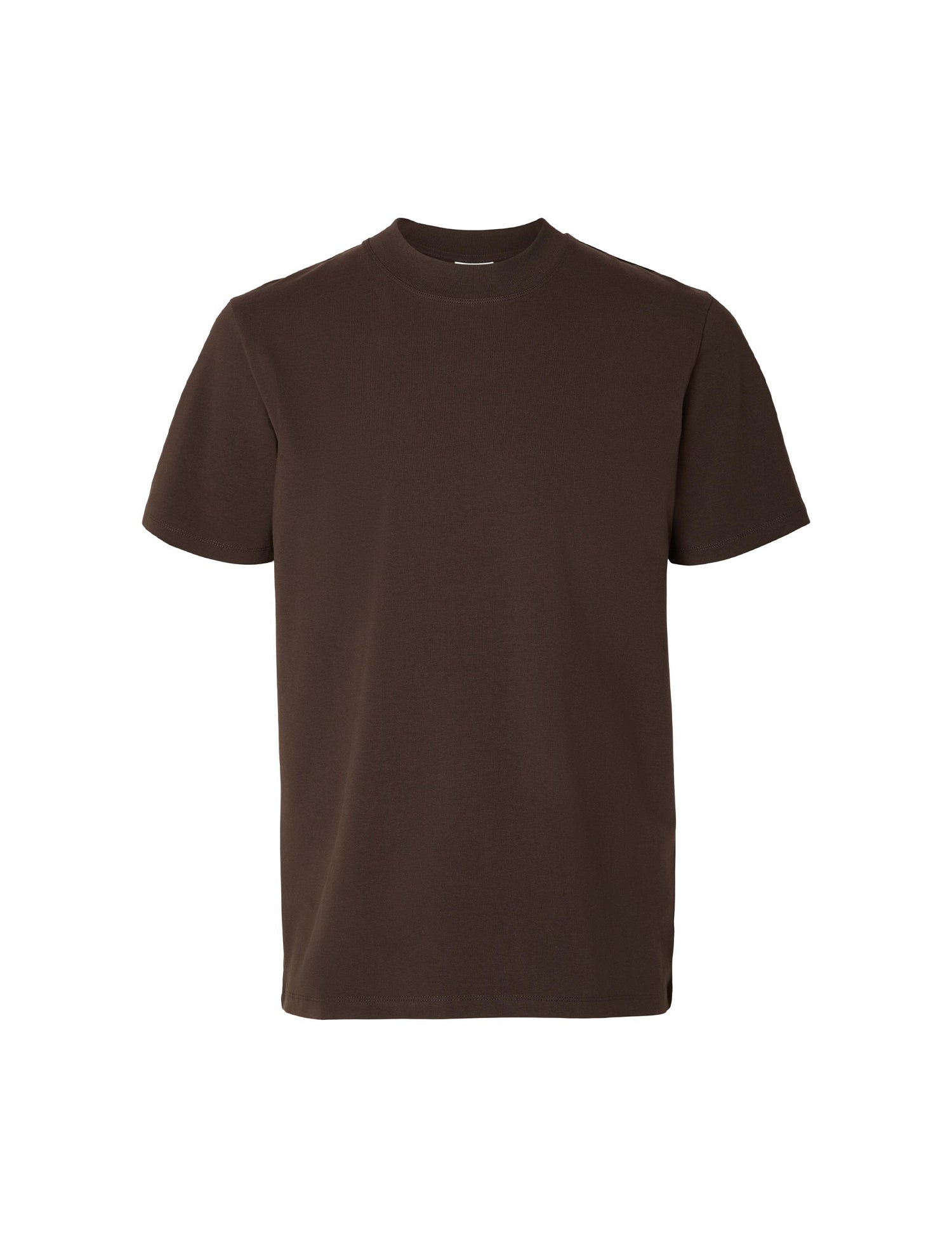 T-shirt Marrone Selected Homme Black