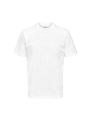 T-shirt Bianco Selected Homme Black
