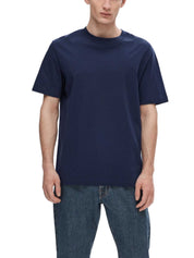 T-shirt Blu Selected Homme Black