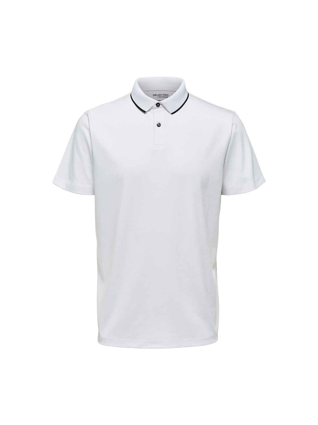 Polo Bianco Selected Homme Black