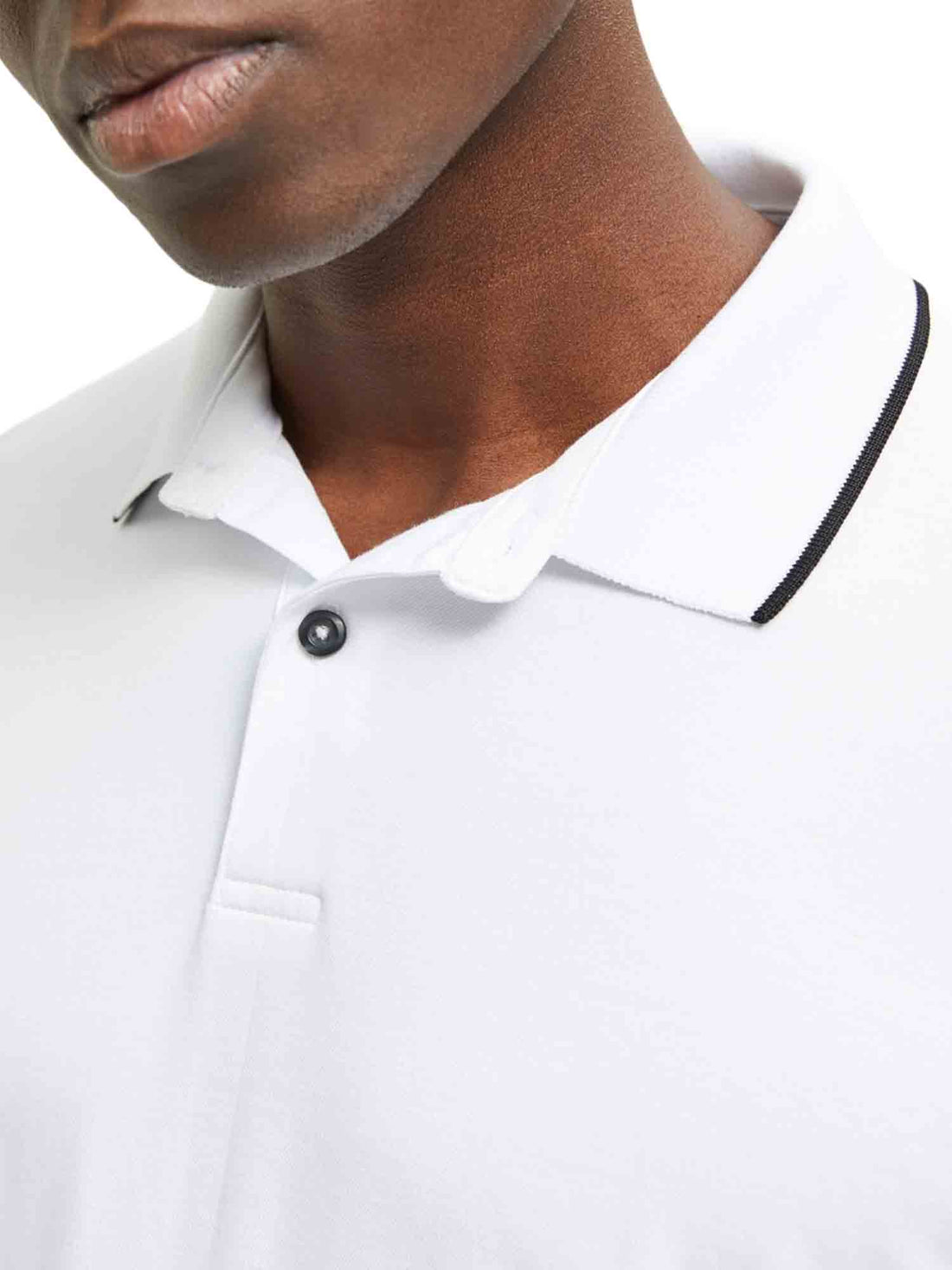 Polo Bianco Selected Homme Black