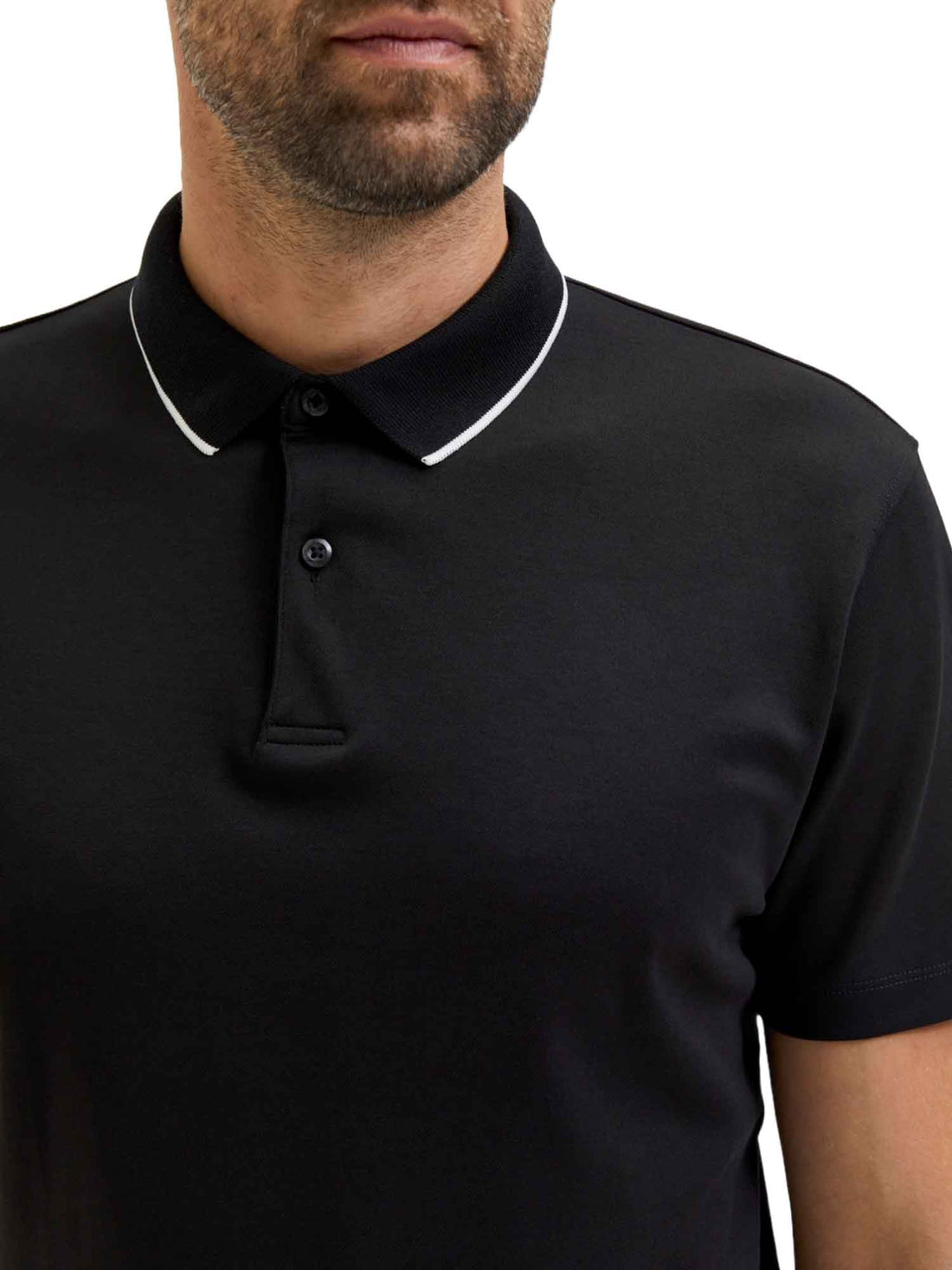 Polo Nero Selected Homme Black