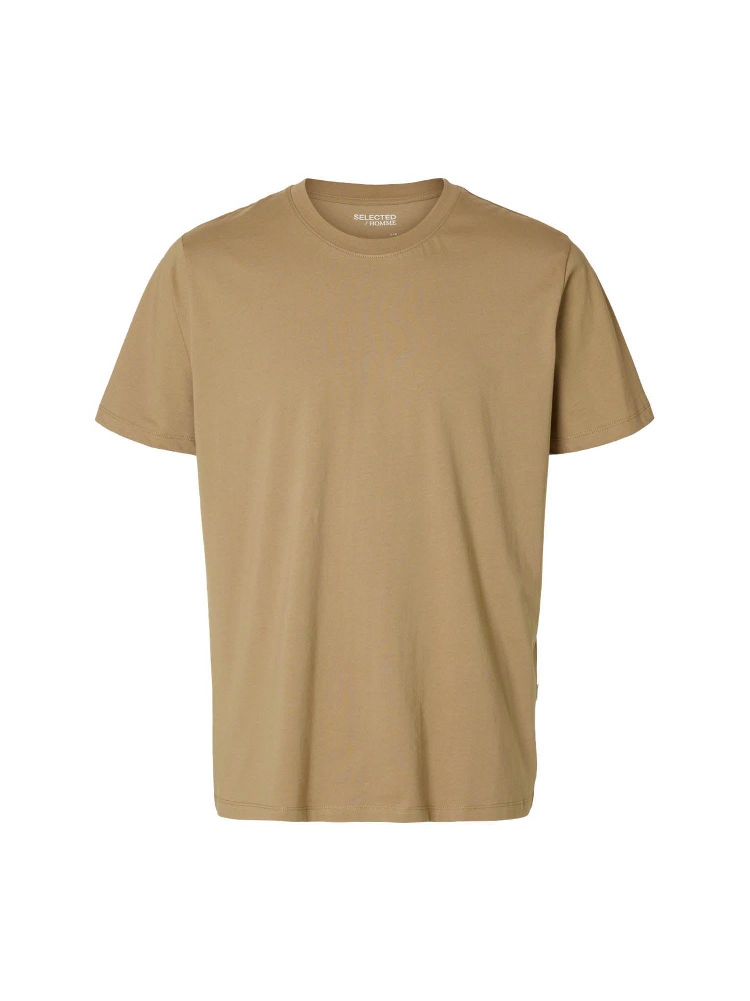 T-shirt Beige Selected Homme Black