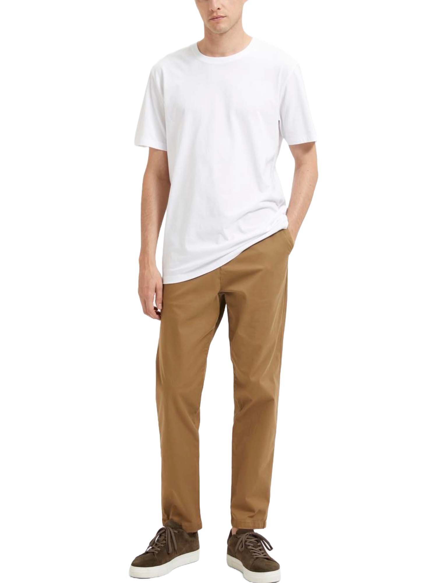 T-shirt Bianco Selected Homme Black