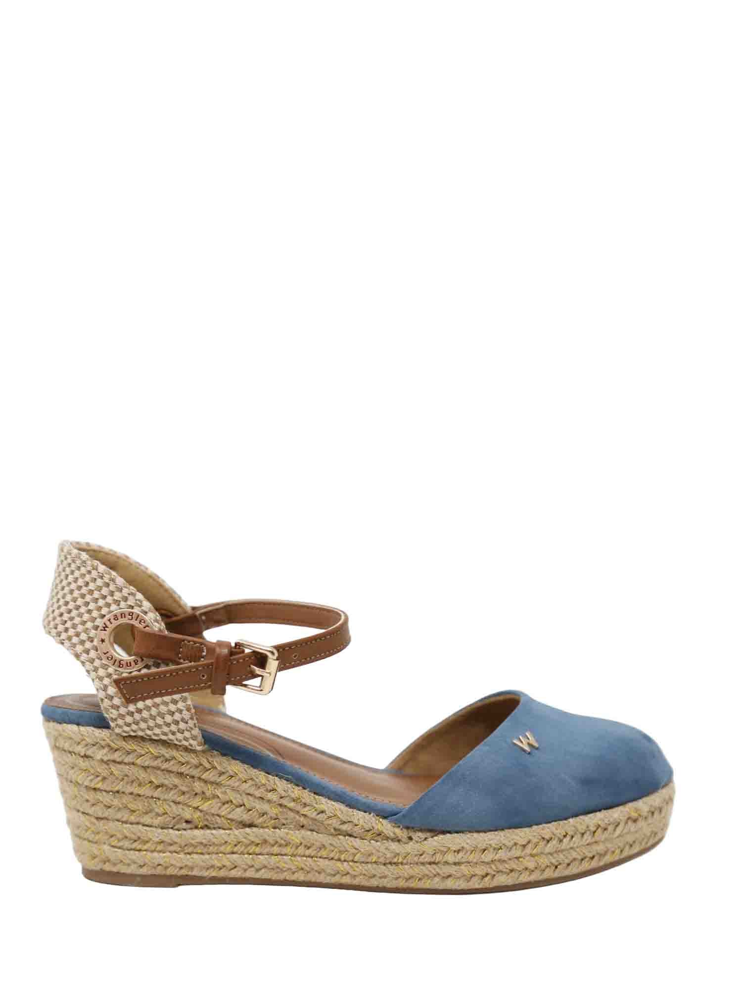 Sandali zeppa Blu Wrangler