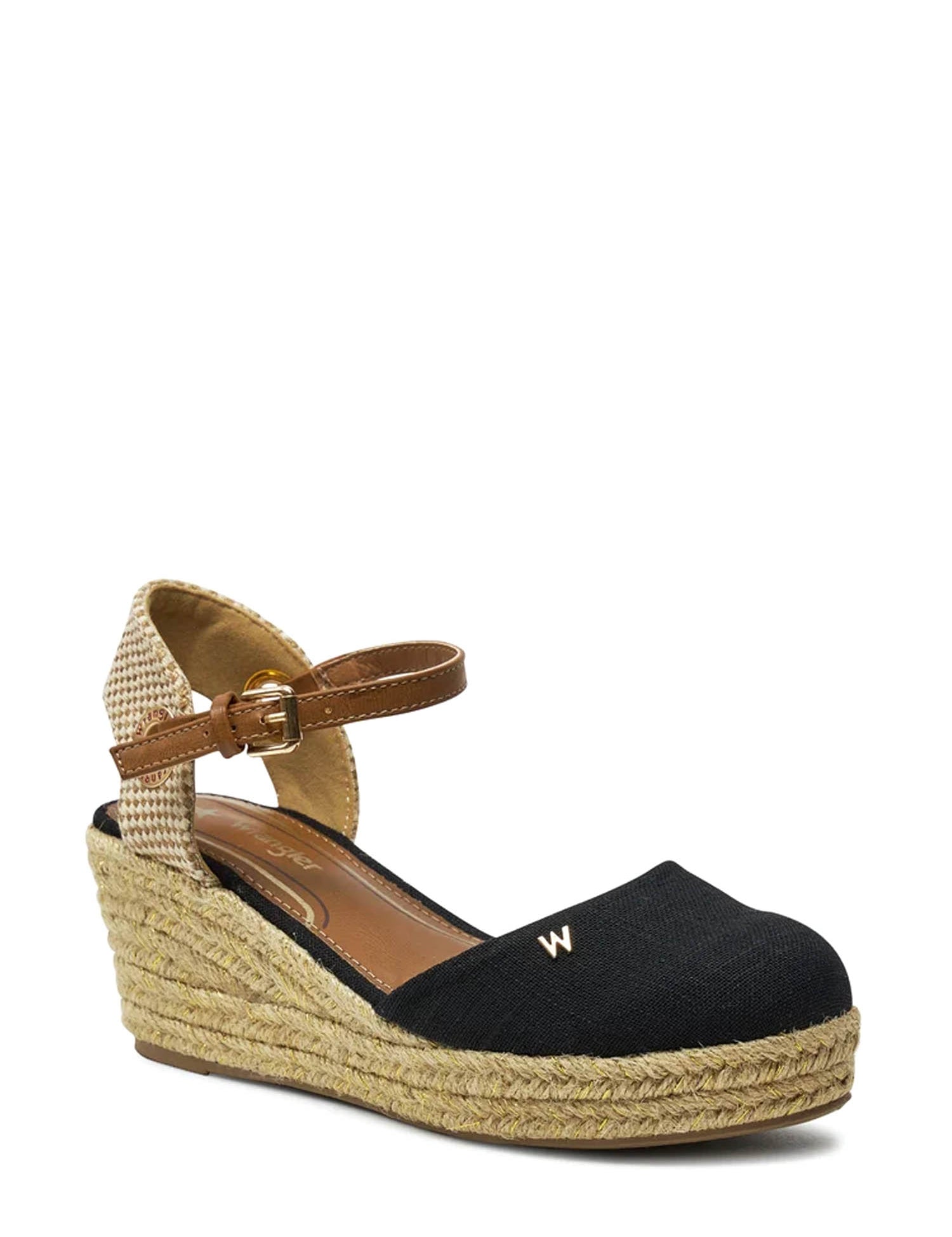 Sandali zeppa Nero Wrangler