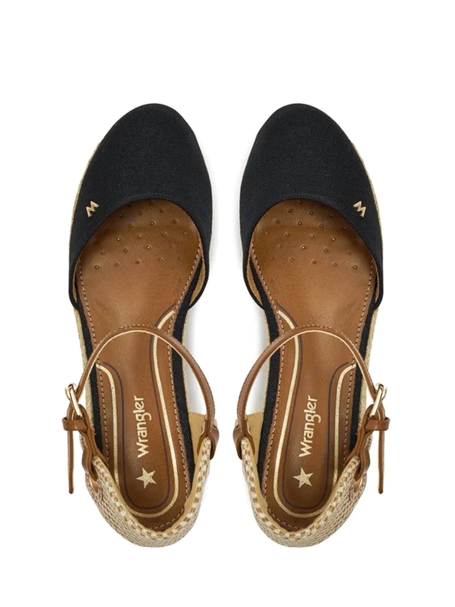 Sandali zeppa Nero Wrangler