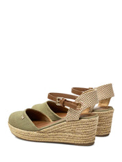 Sandali zeppa Verde Wrangler