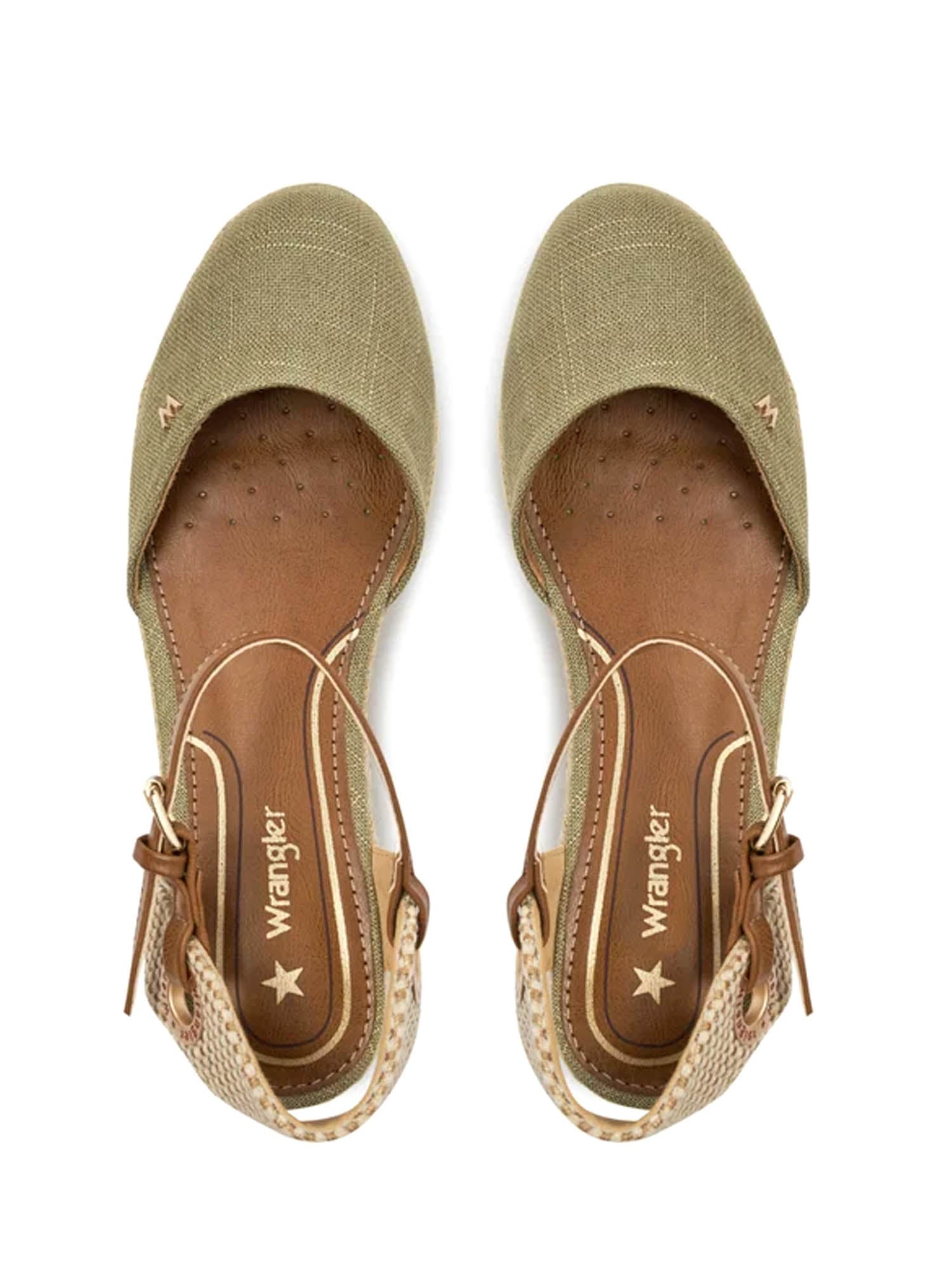 Sandali zeppa Verde Wrangler