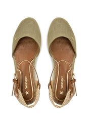 Sandali zeppa Verde Wrangler