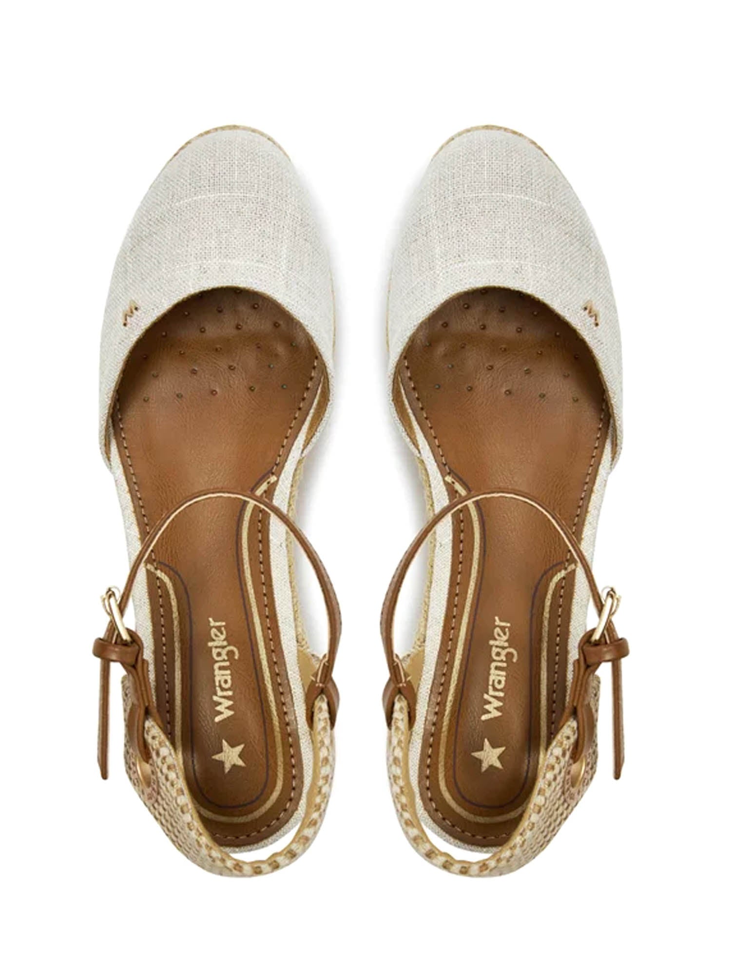 Sandali zeppa Bianco Wrangler