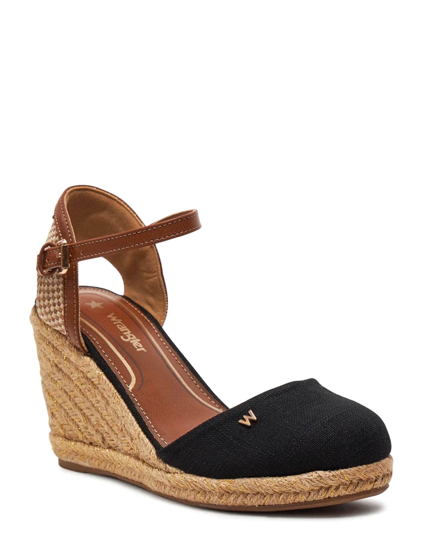 Sandali zeppa Nero Wrangler