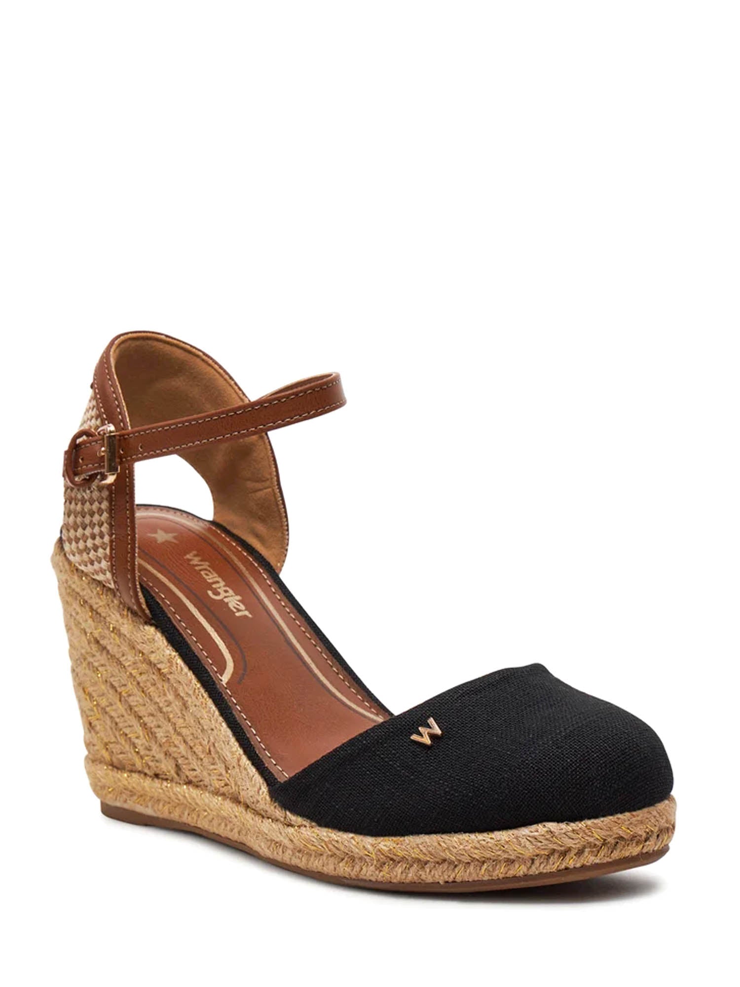 Sandali zeppa Nero Wrangler