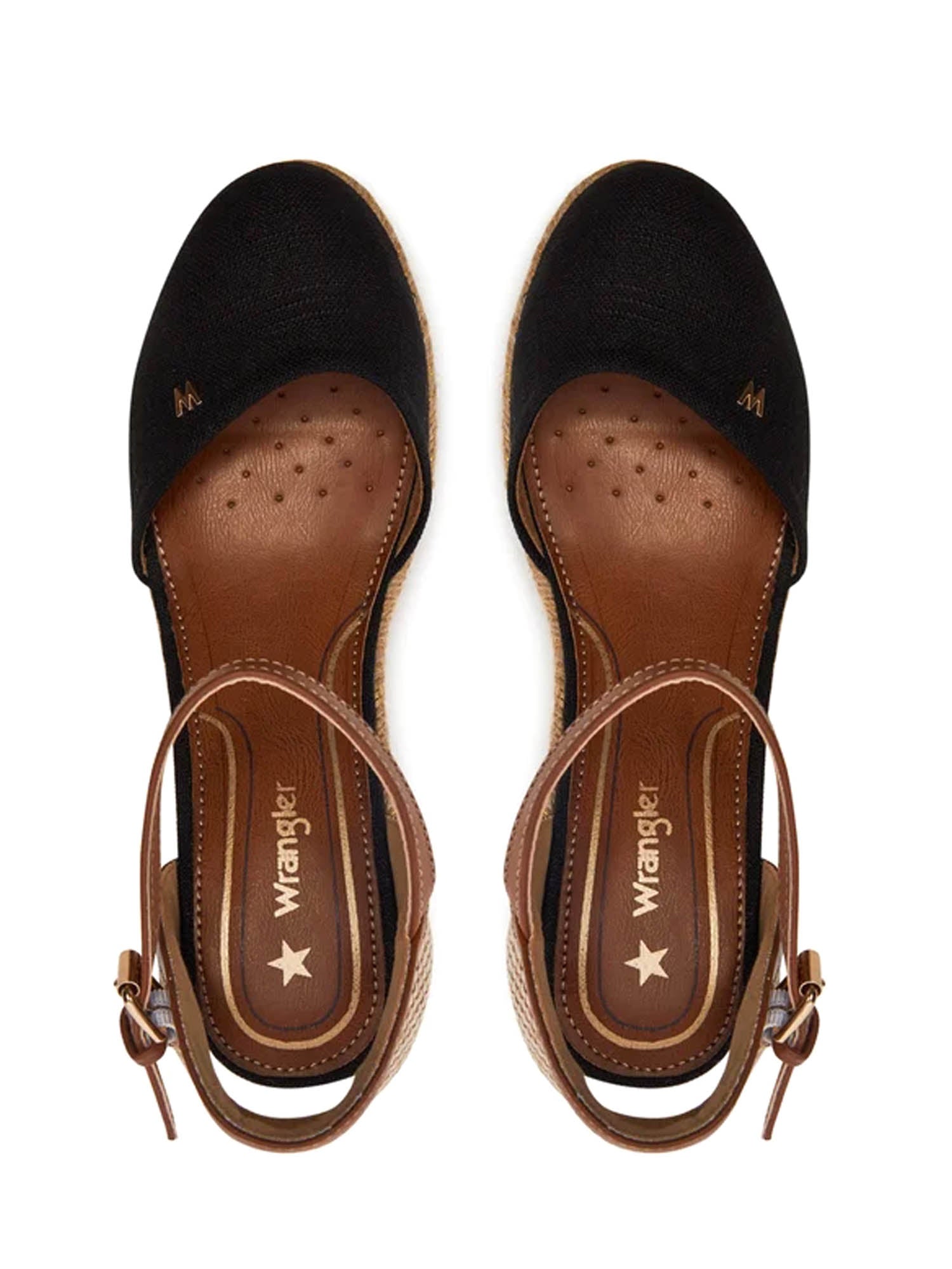 Sandali zeppa Nero Wrangler