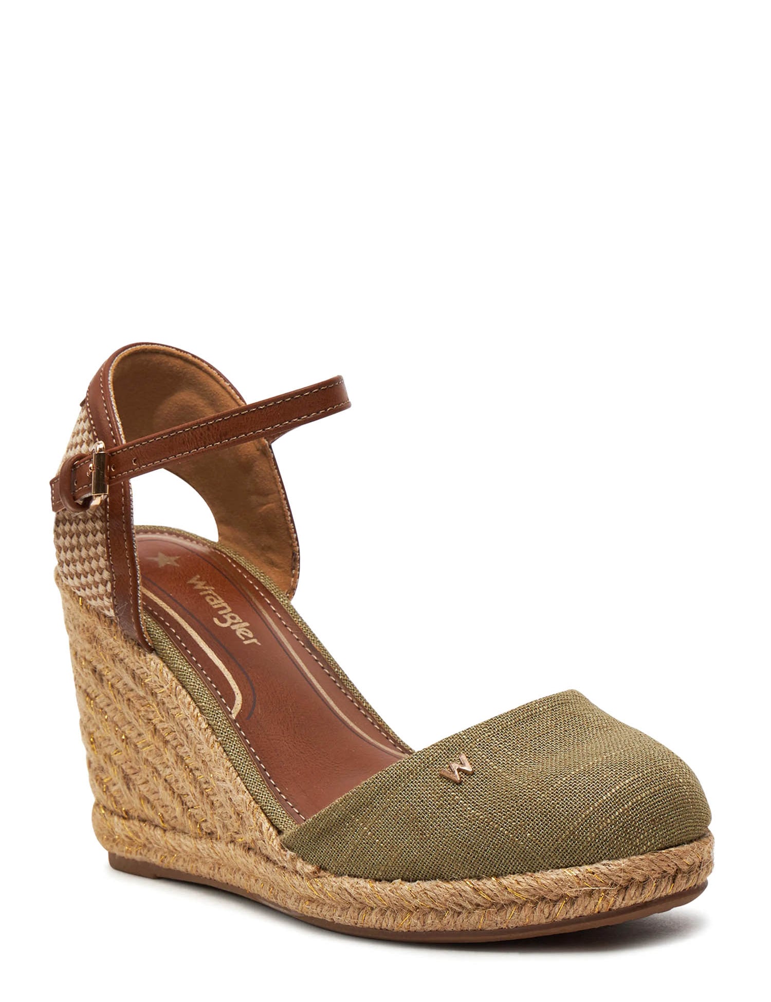 Sandali zeppa Verde Wrangler