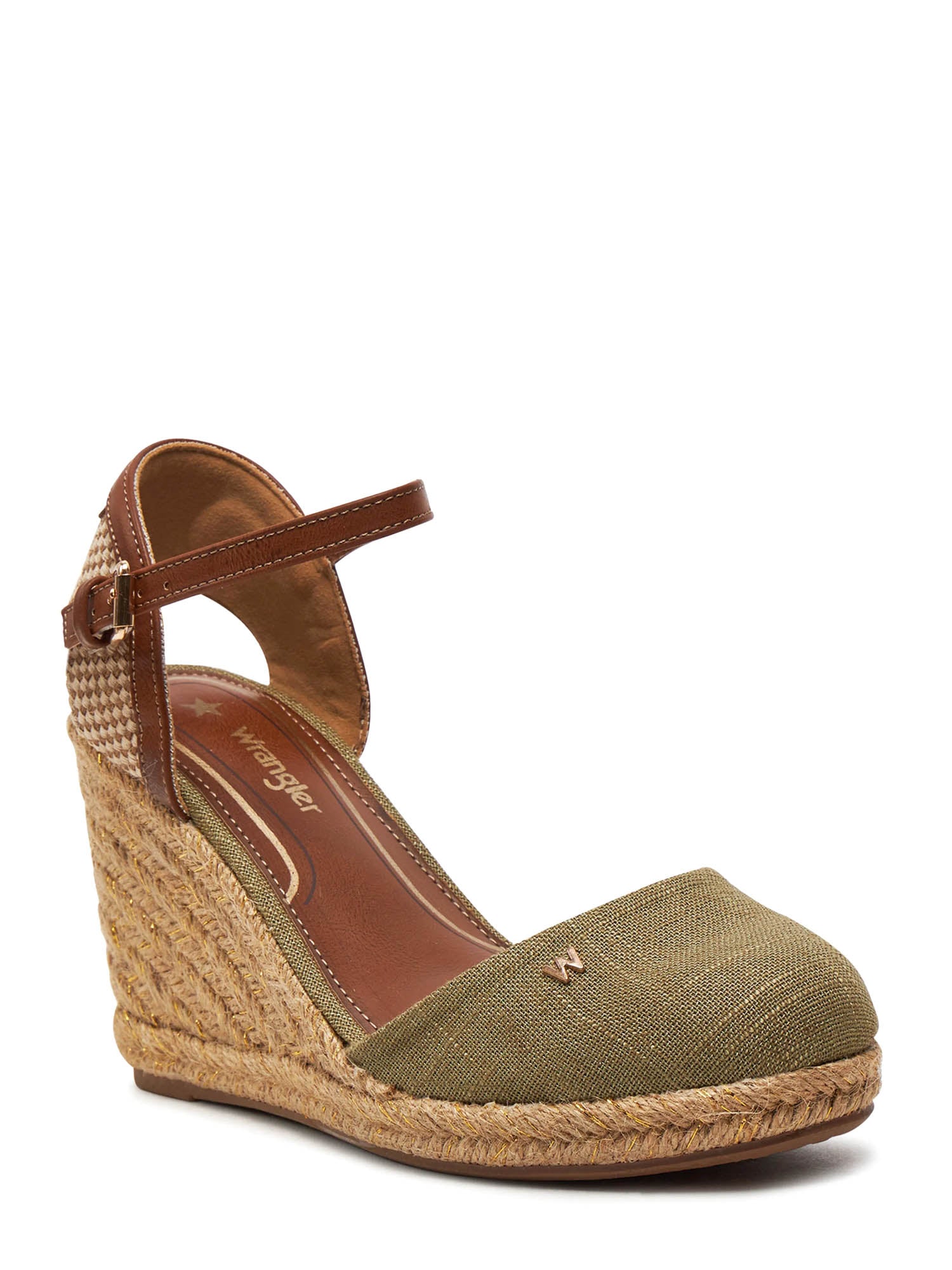 Sandali zeppa Verde Wrangler