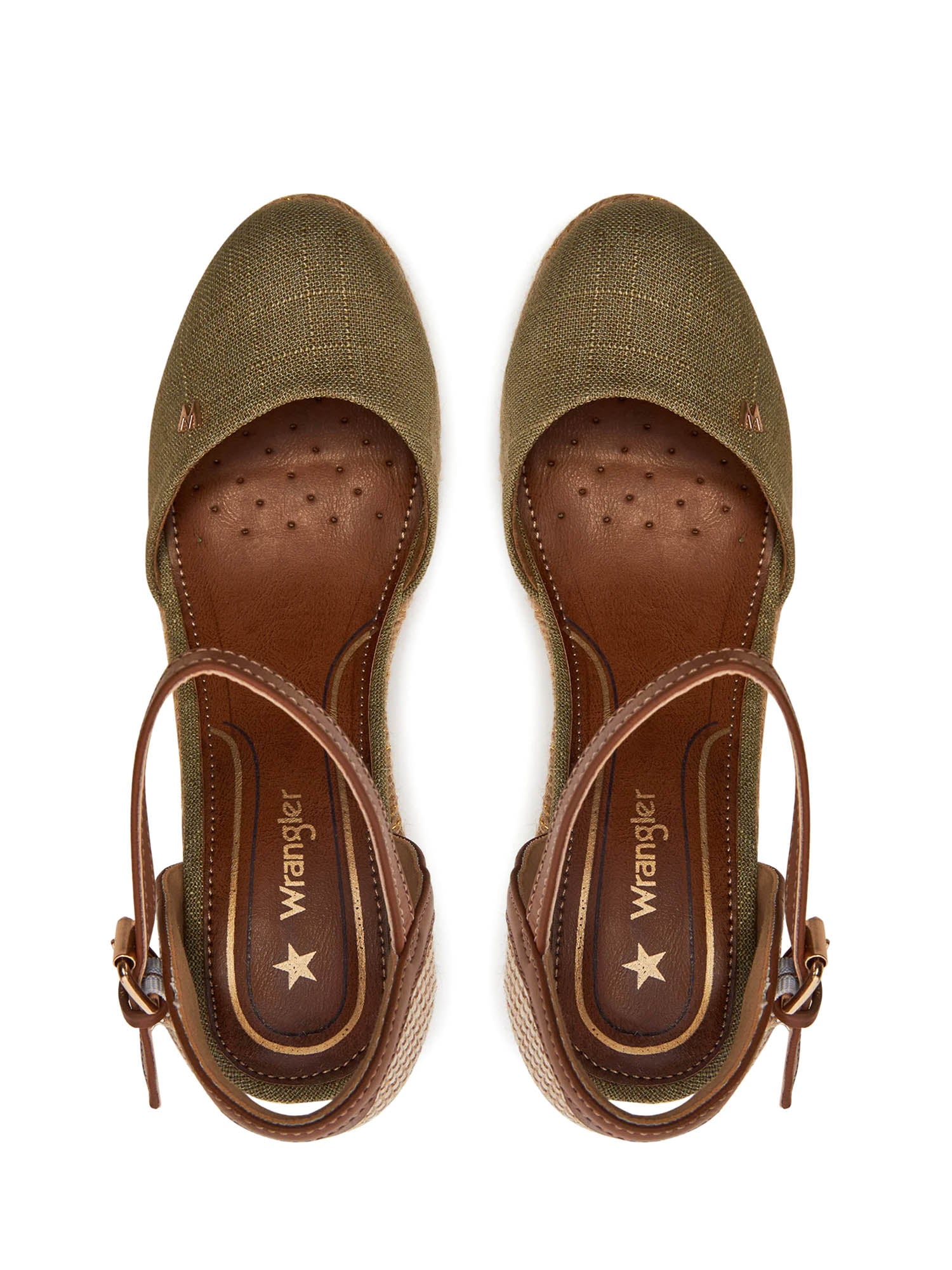 Sandali zeppa Verde Wrangler