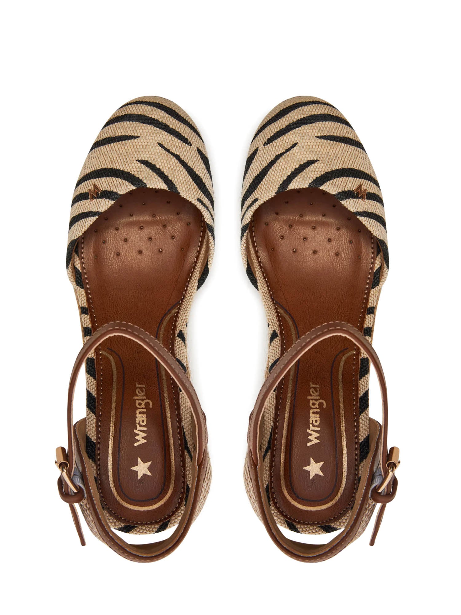 Sandali zeppa Beige Wrangler