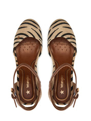 Sandali zeppa Beige Wrangler