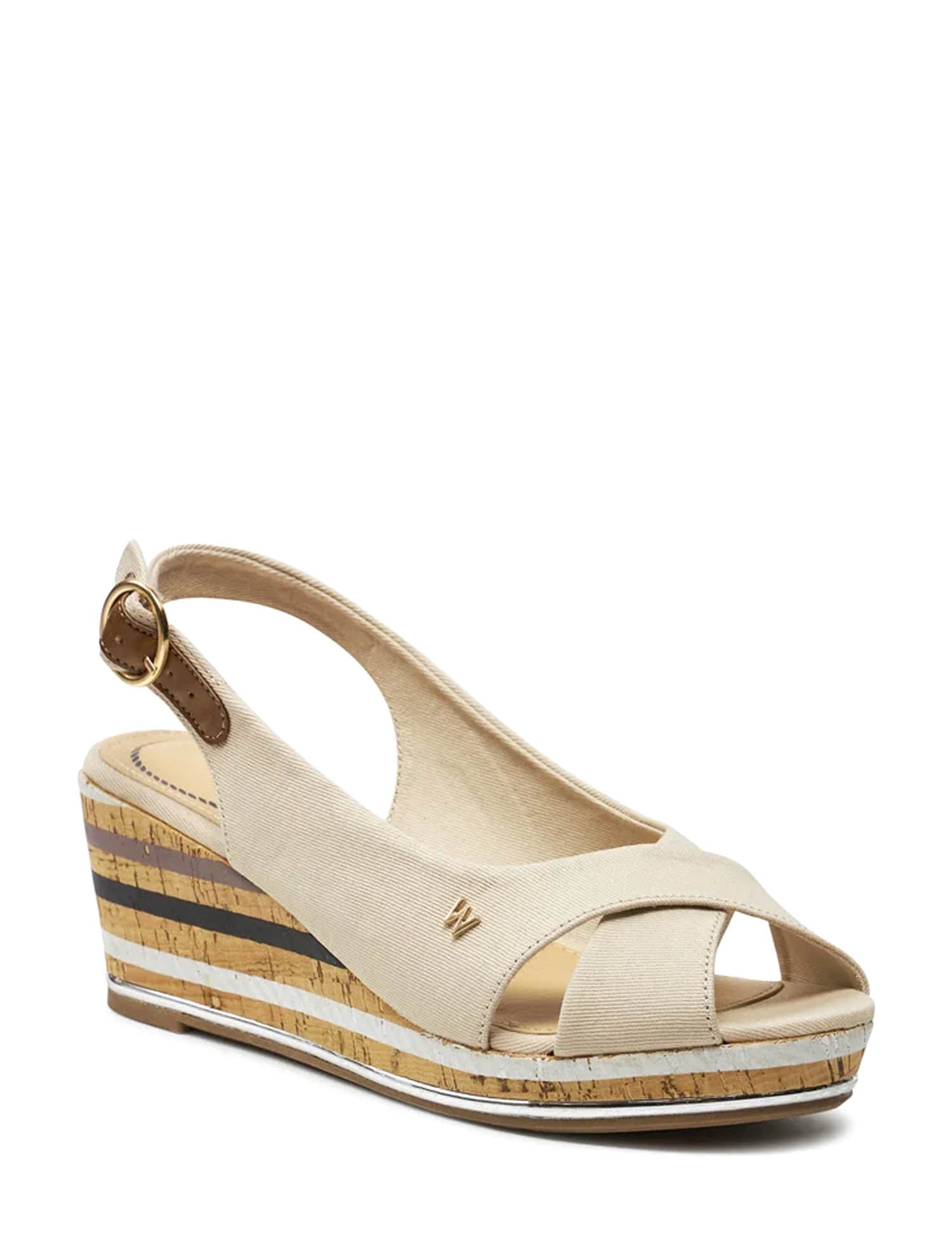 Sandali zeppa Beige Wrangler