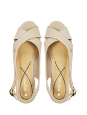 Sandali zeppa Beige Wrangler
