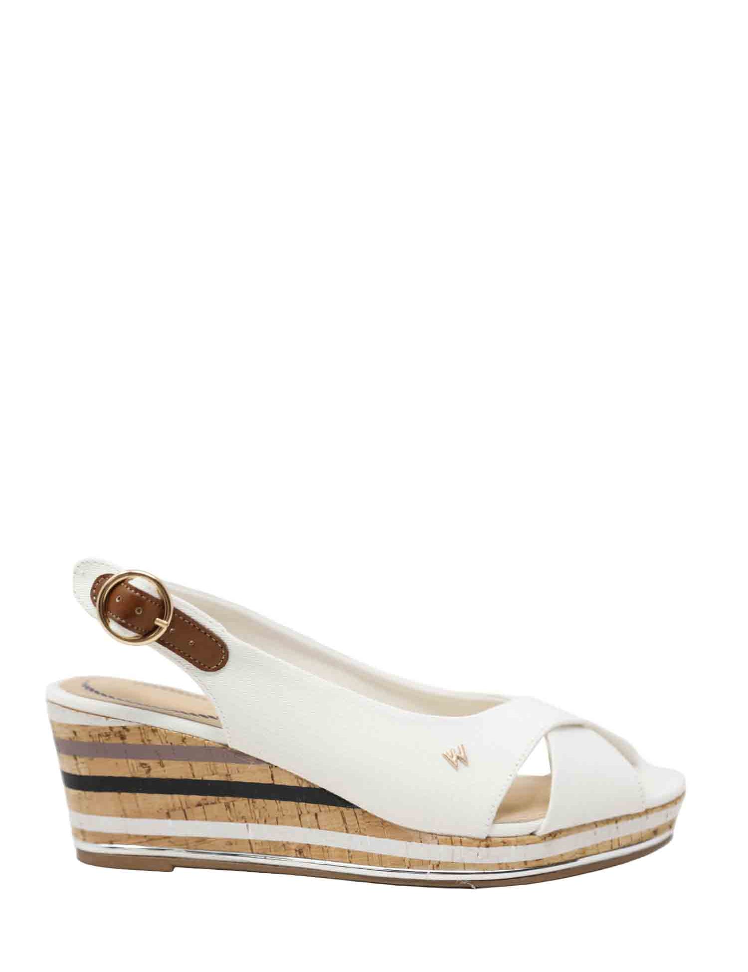 Sandali zeppa Bianco Wrangler