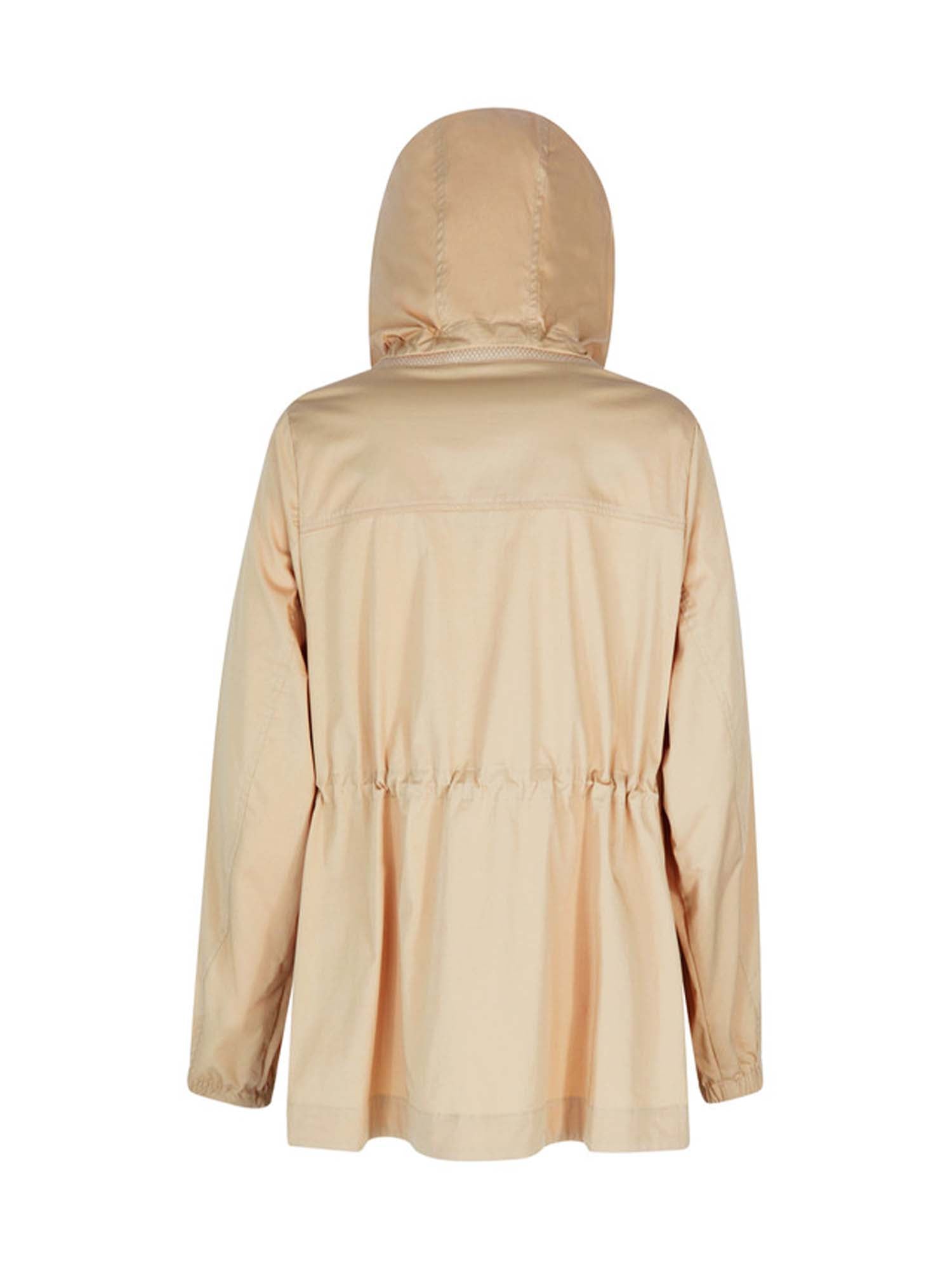 Geox Giacca Donna DESYA - Modello Parka In Poliestere, Colore Travertino, Con Cerniera E Maniche Lunghe