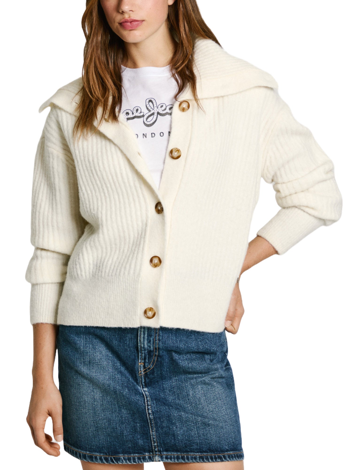 Cardigan Avorio Pepe Jeans