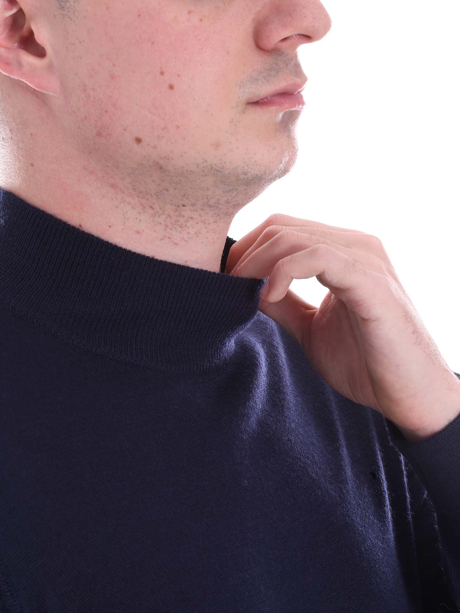 Maglie a collo alto Blu Yes-zee