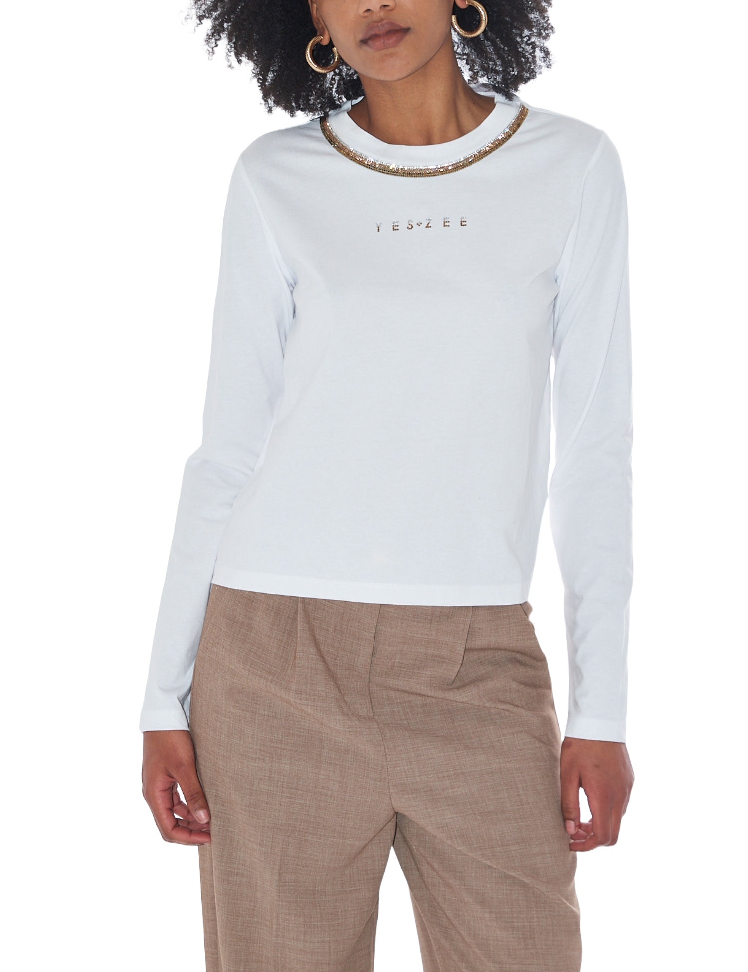 T-shirt Bianco Yes-zee