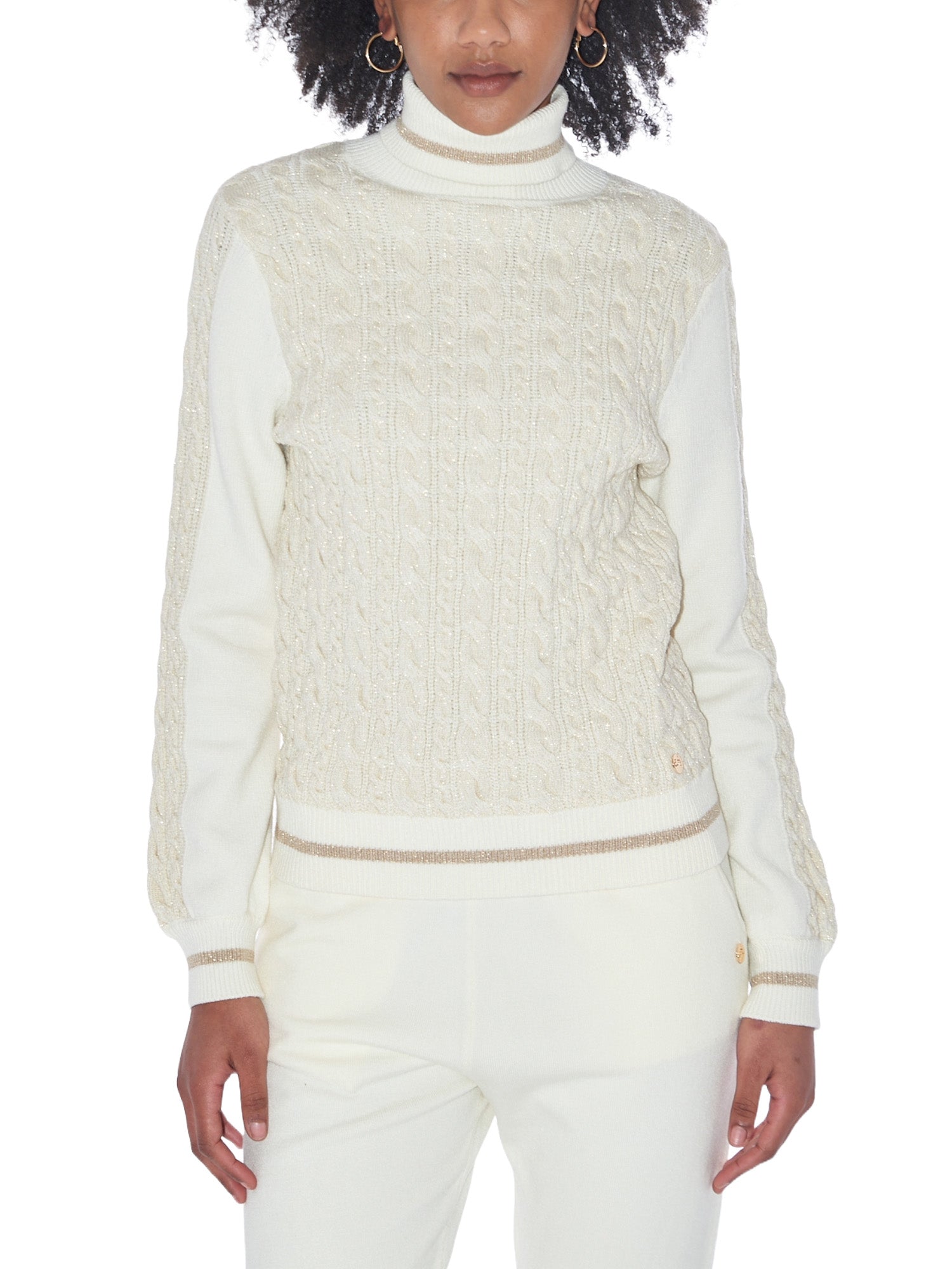 Maglie a collo alto Avorio Yes-zee