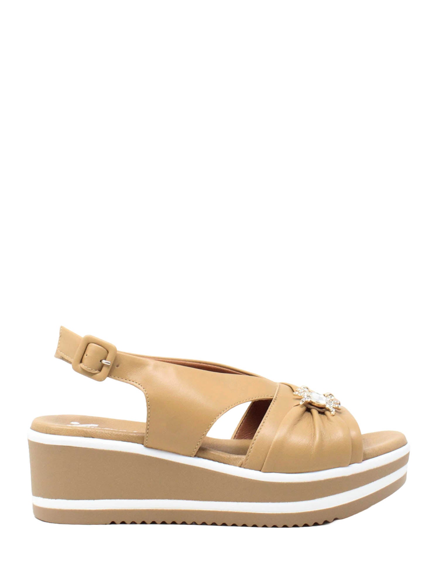 Sandali zeppa Marrone Susimoda