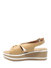 Sandali zeppa Marrone Susimoda