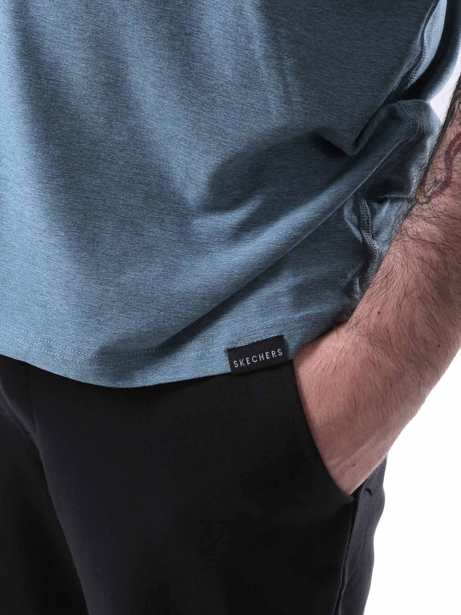 T-shirt Blu Skechers