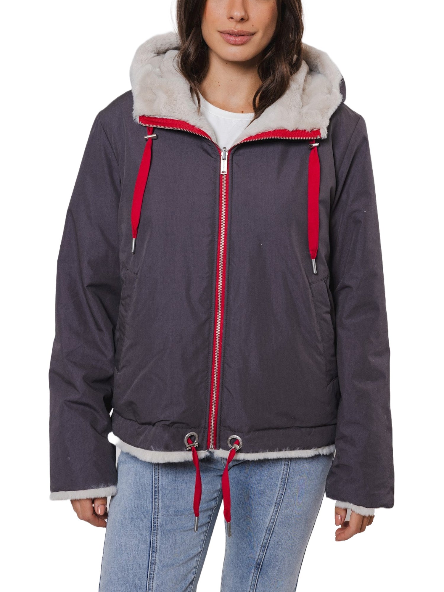 Piumini Grigio Rino&pelle