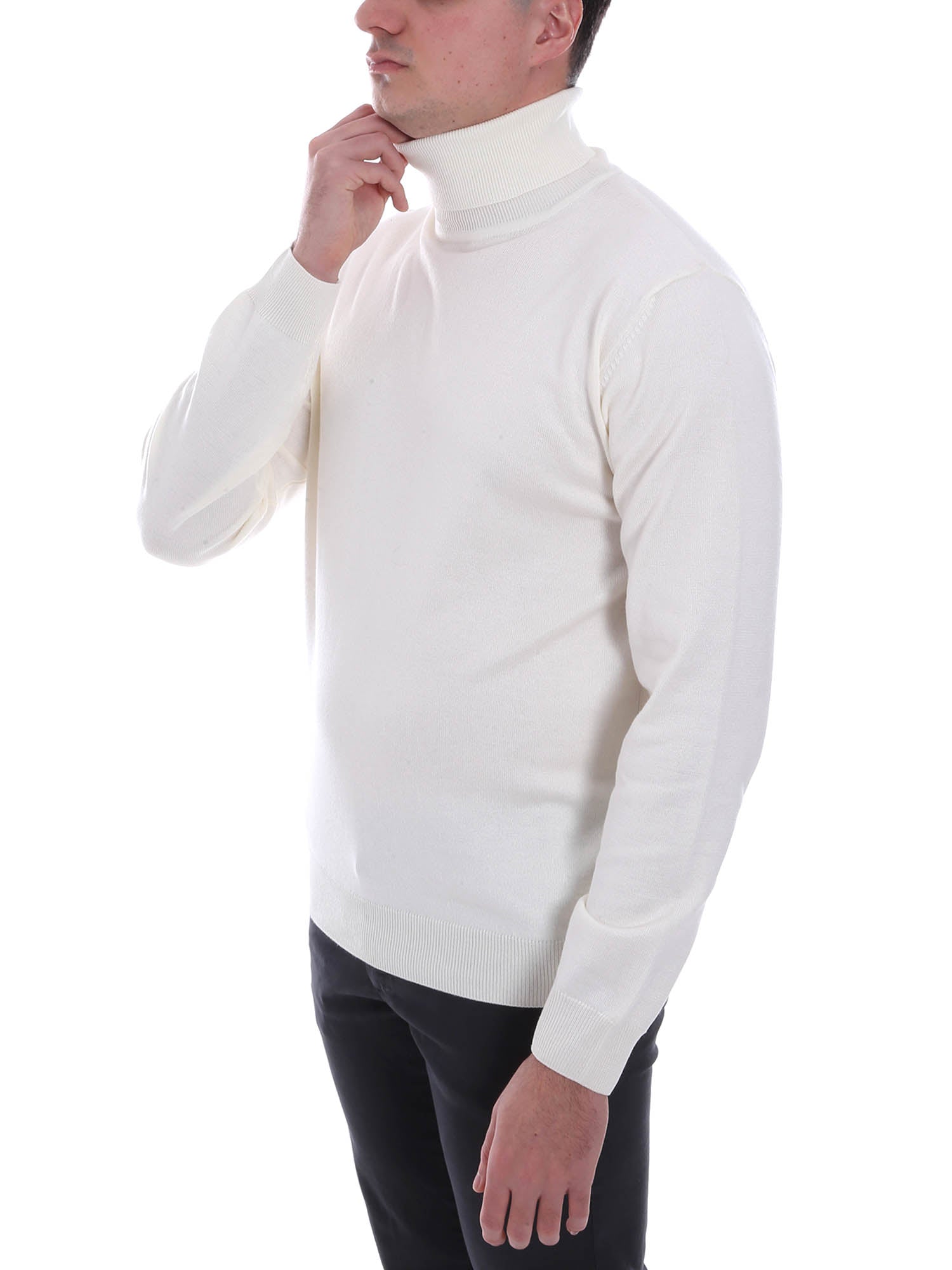 Maglie a collo alto Avorio Sseinse